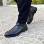 نیم بوت چرمی بغل زیپ مردانه
